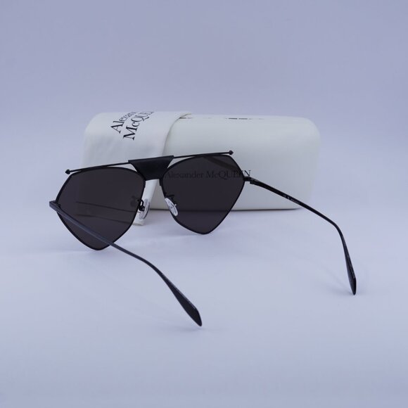 Alexander McQueen AM0317S 001 Geometric Sunglasses – Black/Grey - Picture 6 of 11
